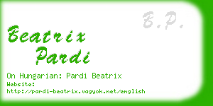 beatrix pardi business card